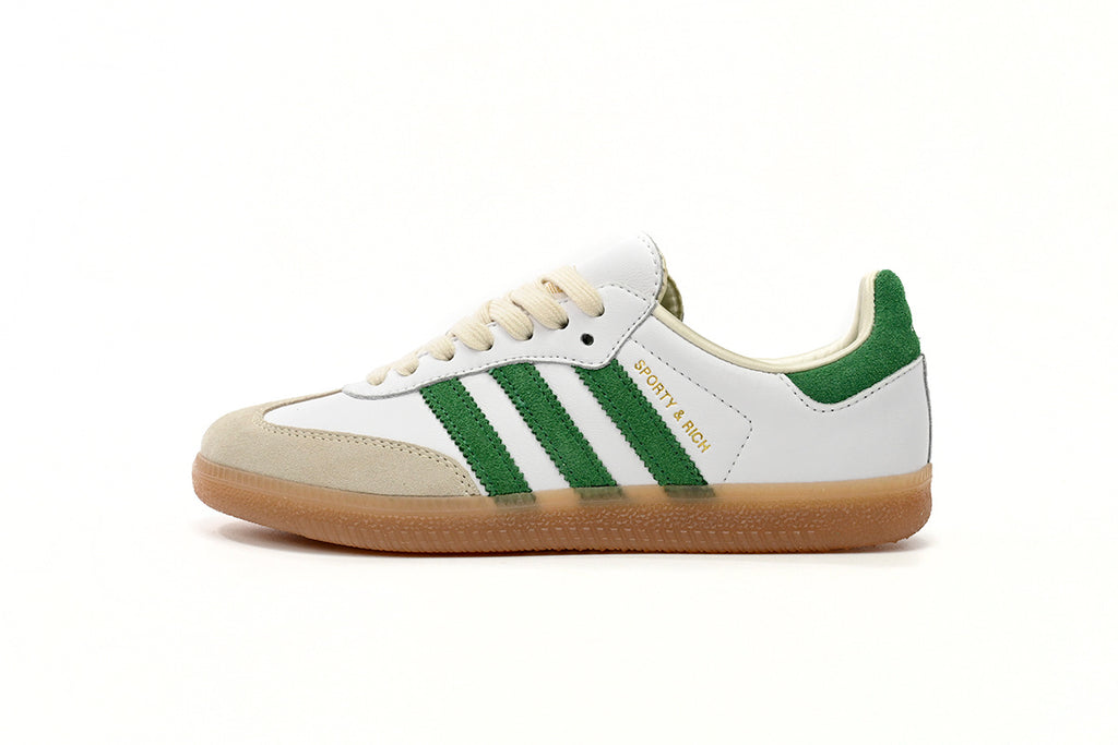 Adidas Samba Sporty & Rich White Green Gum Men & Women Casual Sneakers