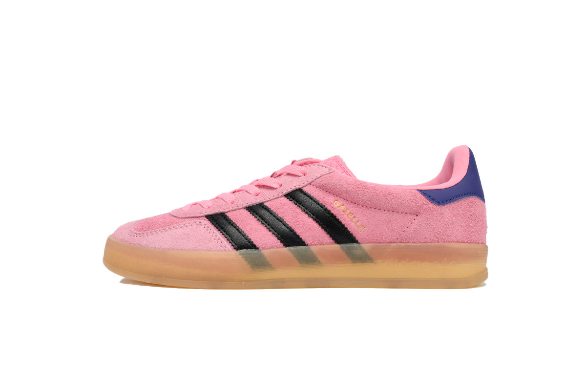 Adidas Gazelle Indoor Pink Black Purple Gum Women Casual Sneakers