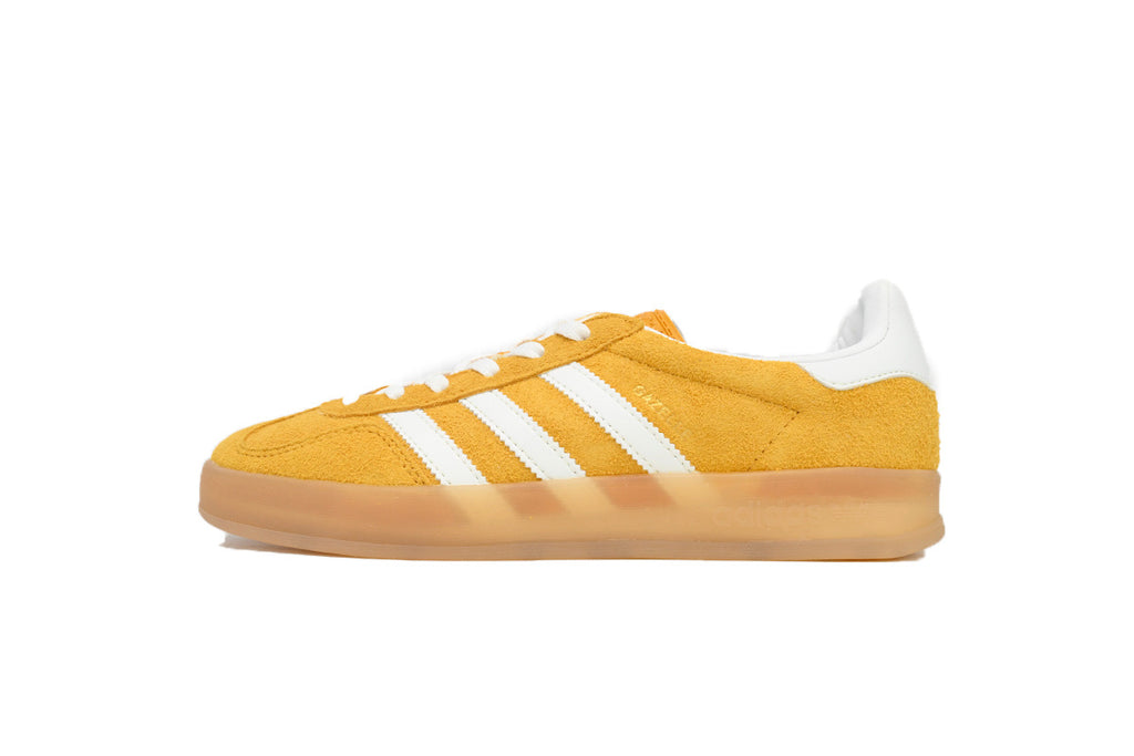 Adidas Gazelle Indoor Sneakers Yellow White Gum Sole Retro Suede Shoes