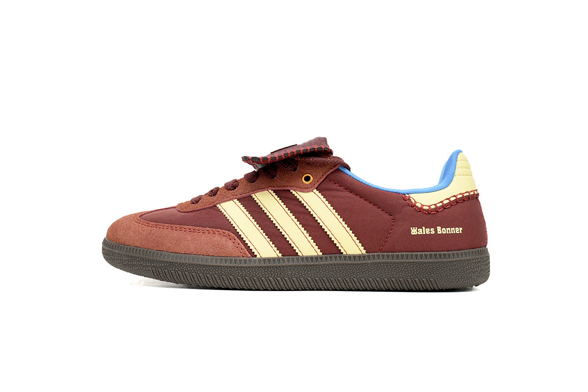 Adidas Samba x Wales Bonner Sneakers Burgundy Yellow Blue Gum Sole Retro Collab Shoes