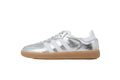 Adidas Samba OG Sneakers Silver White Gum Sole Crackled Leather Retro Shoes