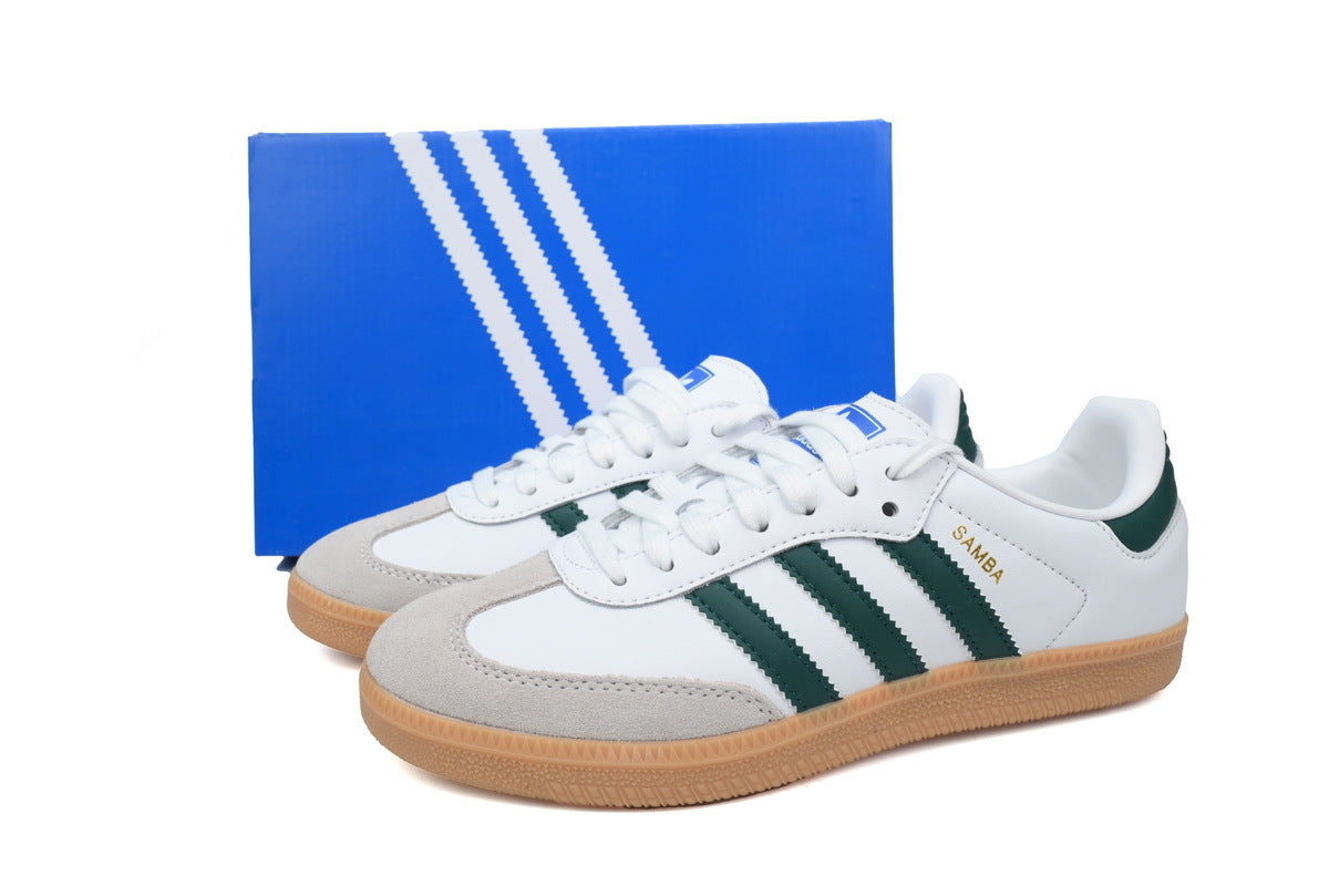 Adidas Samba White Dark Green Gum Men & Women Casual Sneakers