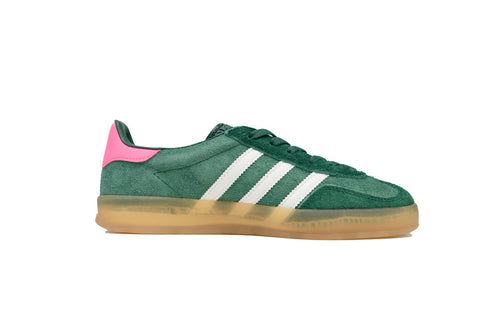 Adidas Gazelle Indoor Sneakers Green Pink White Gum Sole Retro Suede Shoes