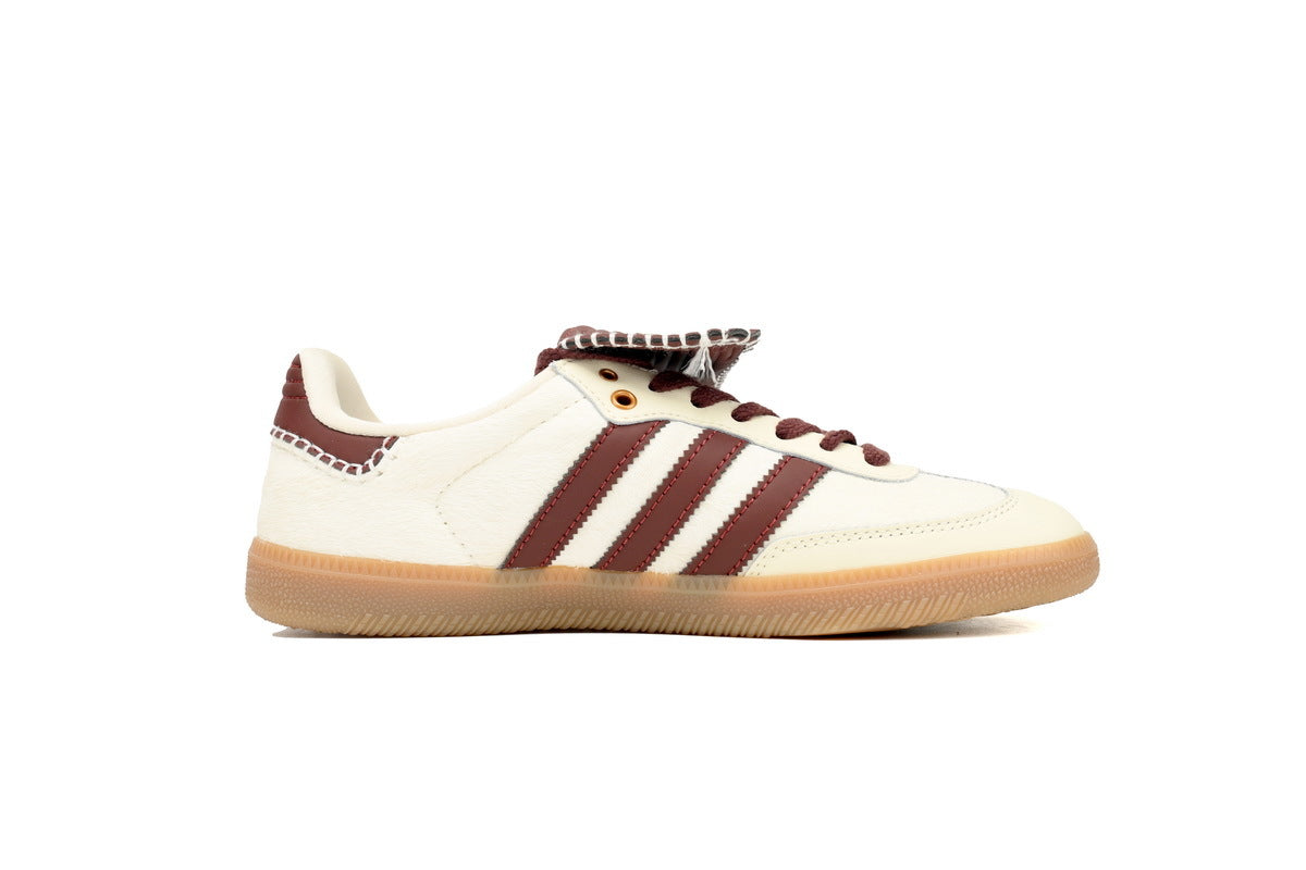 Adidas Samba x Wales Bonner Cream Burgundy Gum Sole Collab Sneakers
