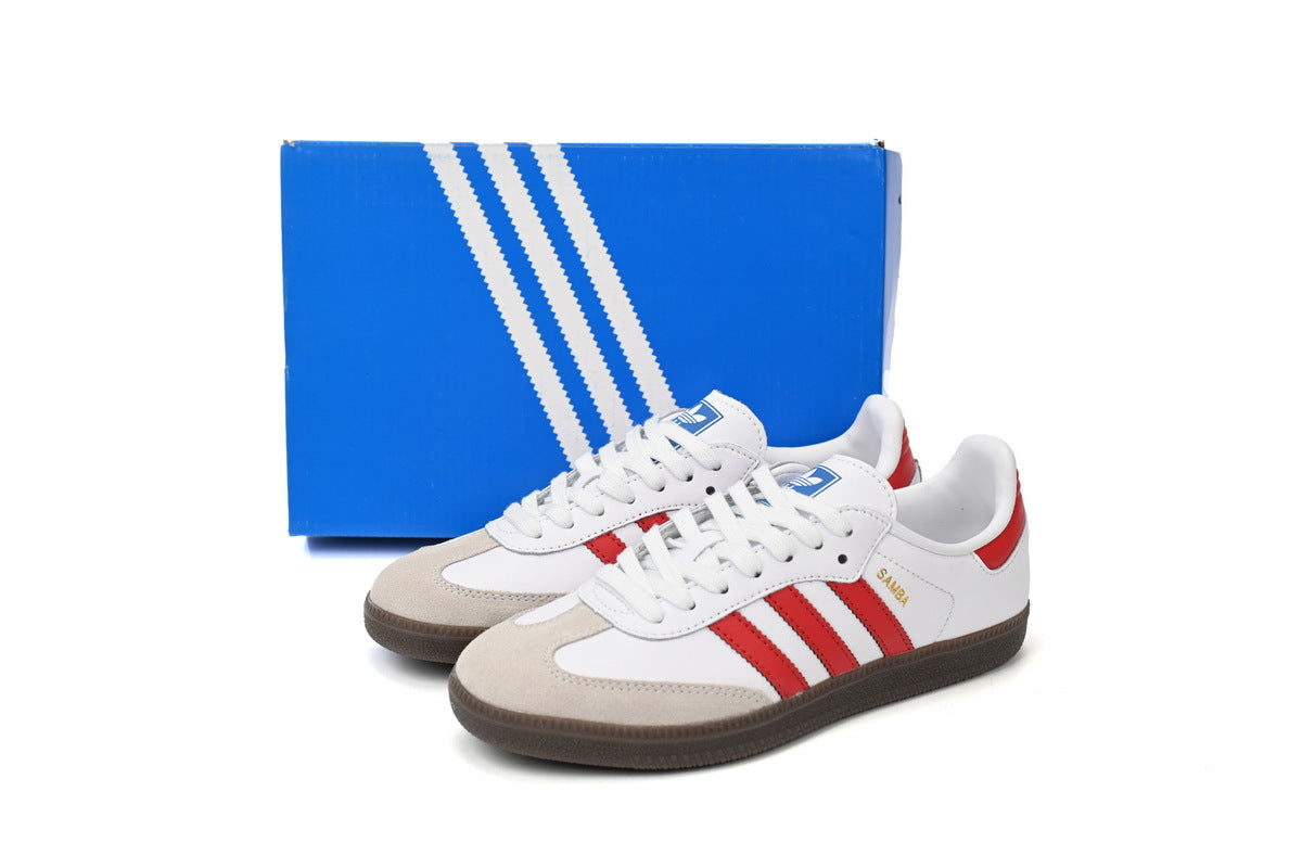 Adidas Samba White Red Gum Men & Women Casual Sneakers