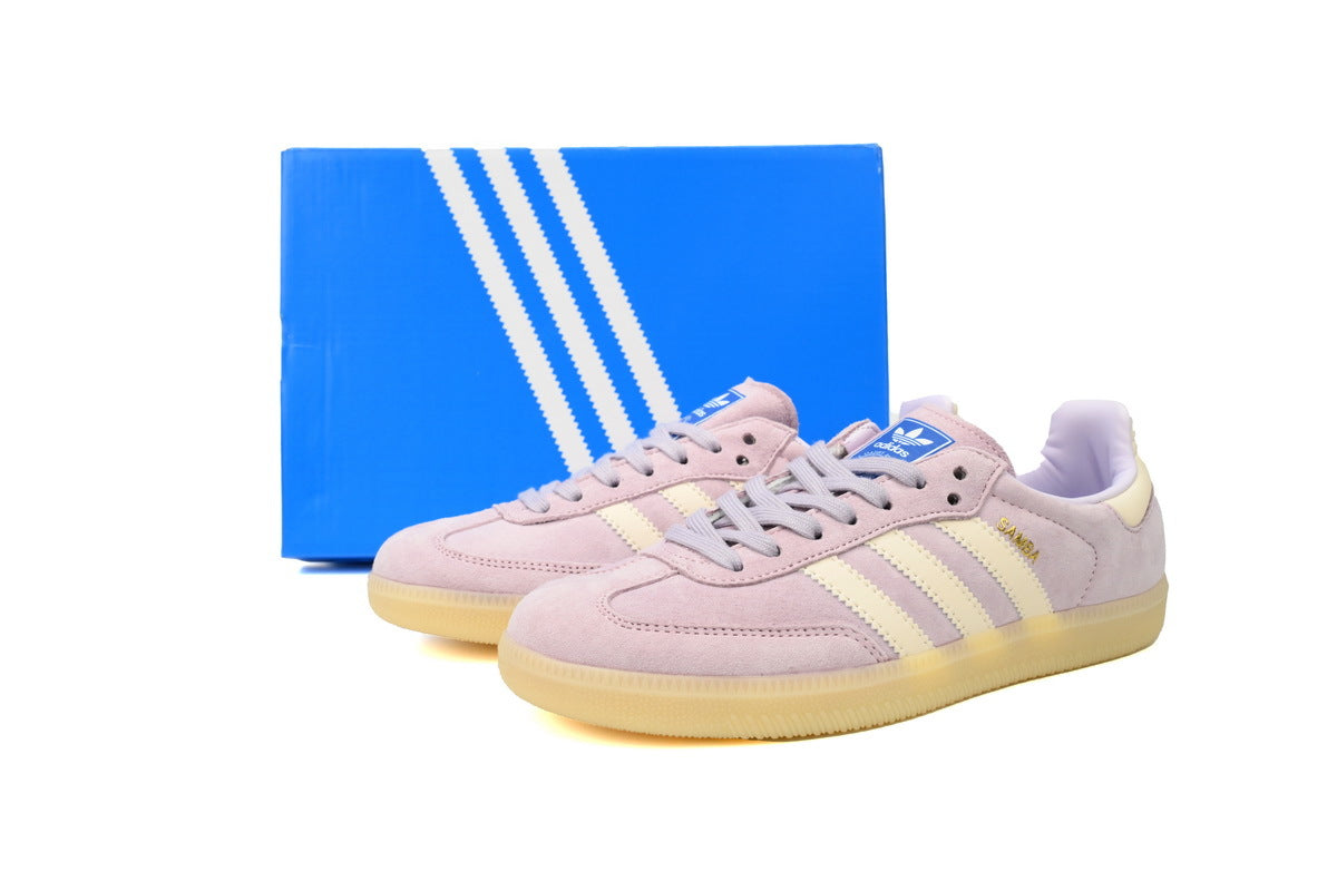 Adidas Samba OG Light Pink Cream Gum Sole Retro Sneakers