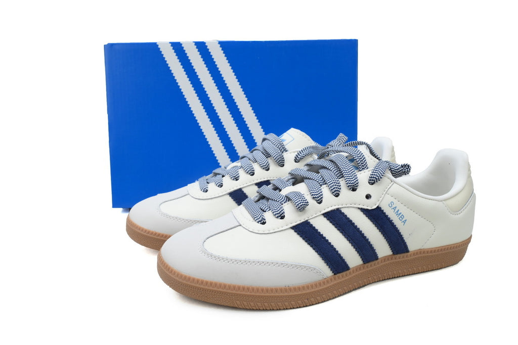 Adidas Samba Off White Navy Gum Women Casual Sneakers