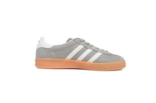 Adidas Gazelle Indoor Sneakers Grey White Gum Sole Retro Suede Shoes