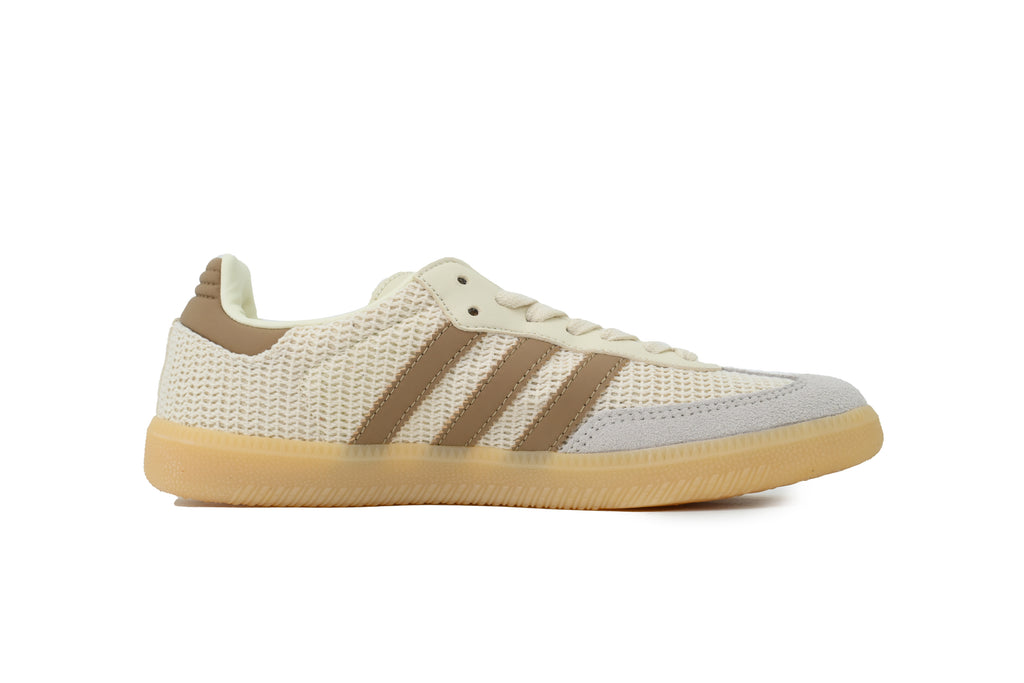 Adidas Samba Sneakers Cream Beige Mesh Suede Gum Sole Retro Casual Shoes