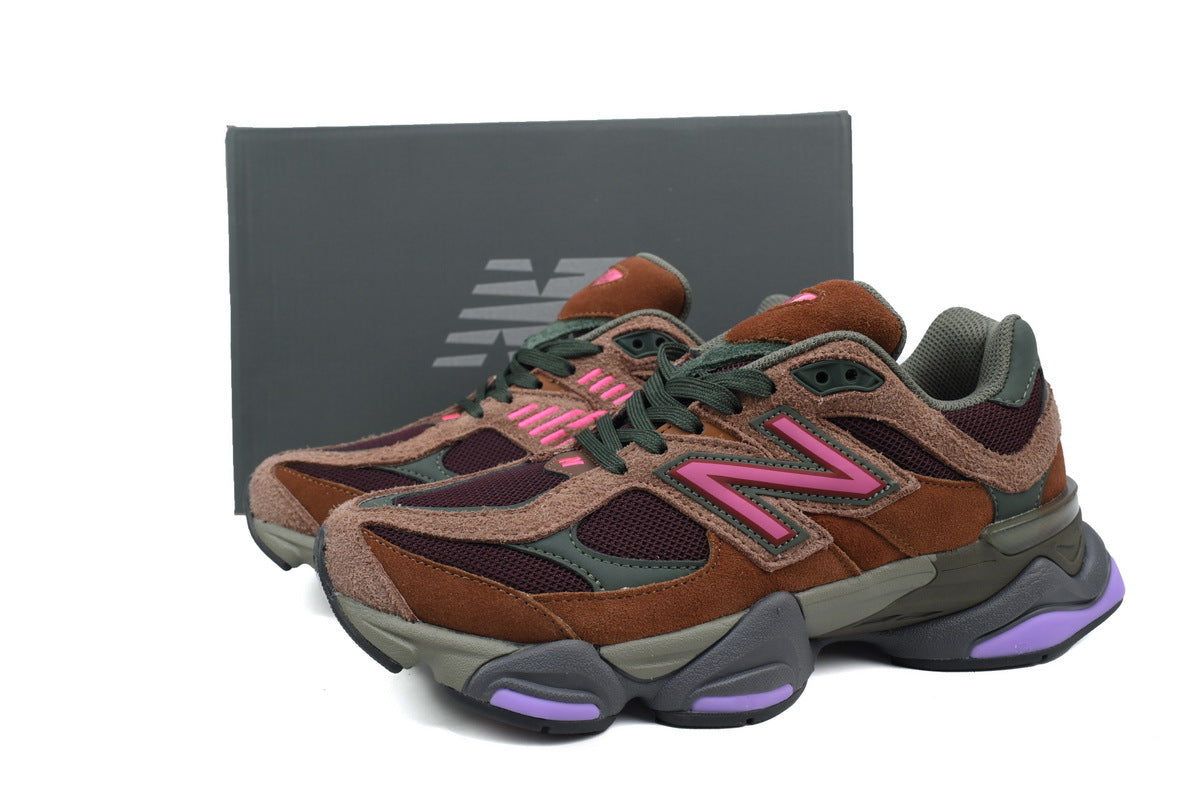 New Balance 9060 Brown Pink Sneakers
