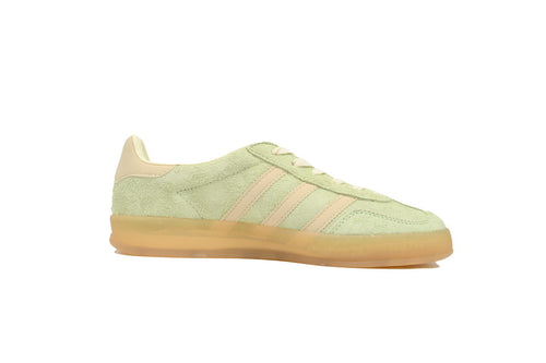 Adidas Gazelle Indoor Sneakers Light Green Beige Gum Sole Retro Suede Shoes