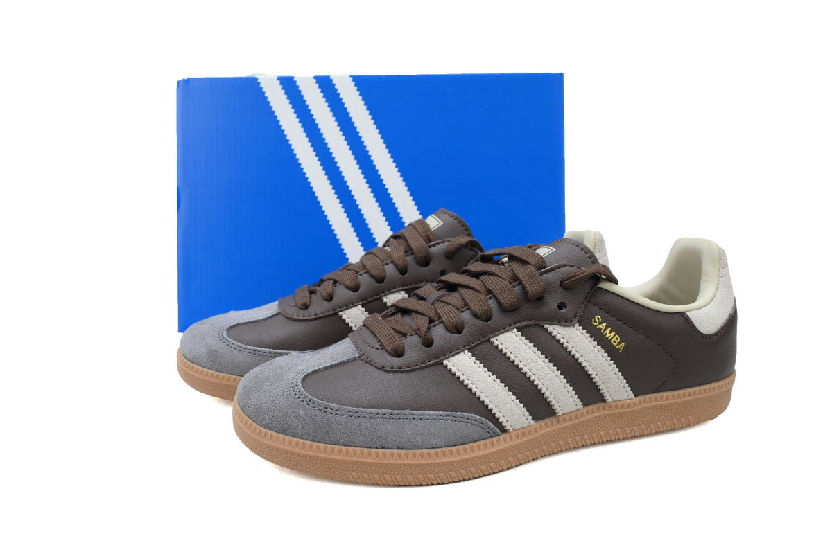 Adidas Samba Brown Grey Gum Unisex Sneakers