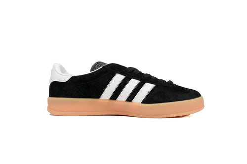 Adidas Gazelle Indoor Sneakers Black White Gum Sole Retro Suede Shoes