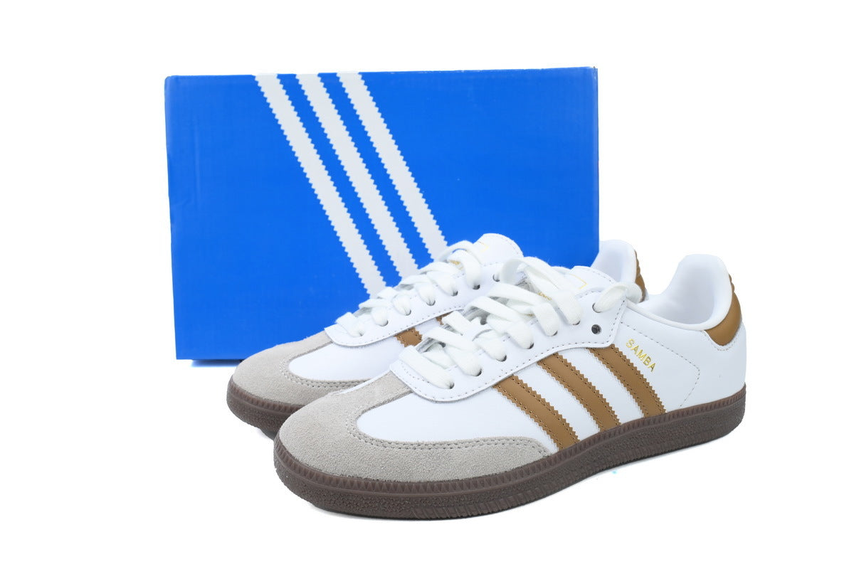 Adidas Samba White Bronze Brown Women Sneakers