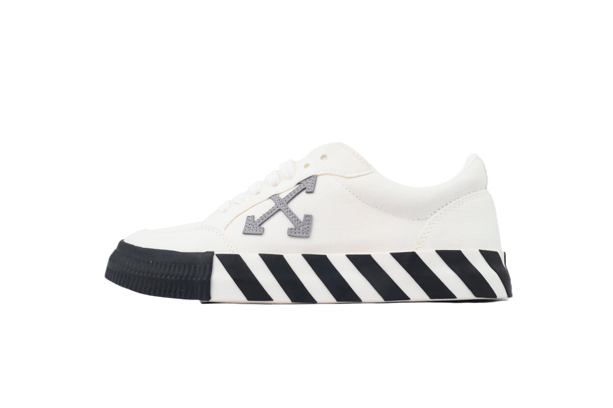 Off-White Vulcanized White Grey Arrow Low Sneakers