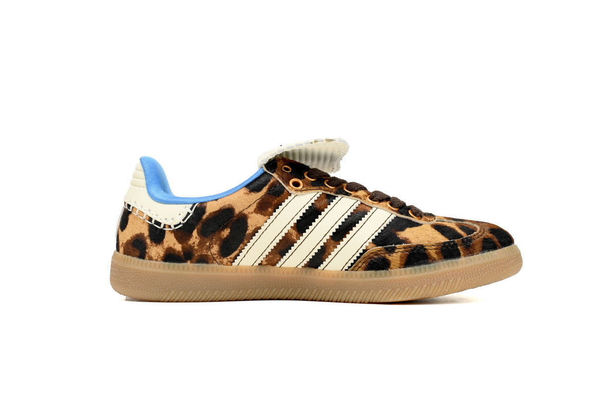 Adidas Samba x Wales Bonner Leopard White Blue Gum Sole Collab Sneakers