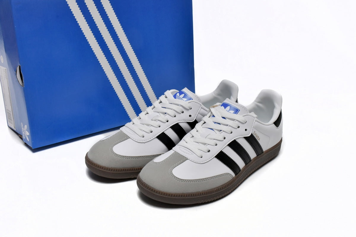 Adidas Samba White Grey Black Gum Men & Women Casual Sneakers