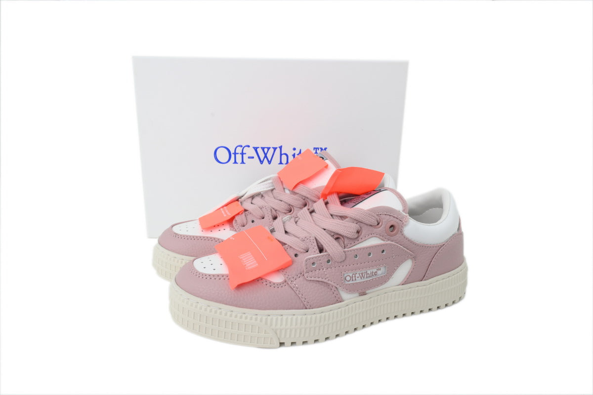 Off-White Low Pink White Leather Sneakers