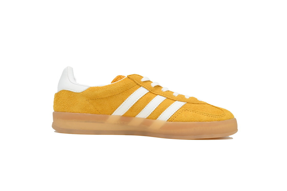 Adidas Gazelle Indoor Sneakers Yellow White Gum Sole Retro Suede Shoes