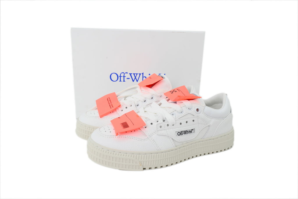 Off-White Low All White Leather Sneakers