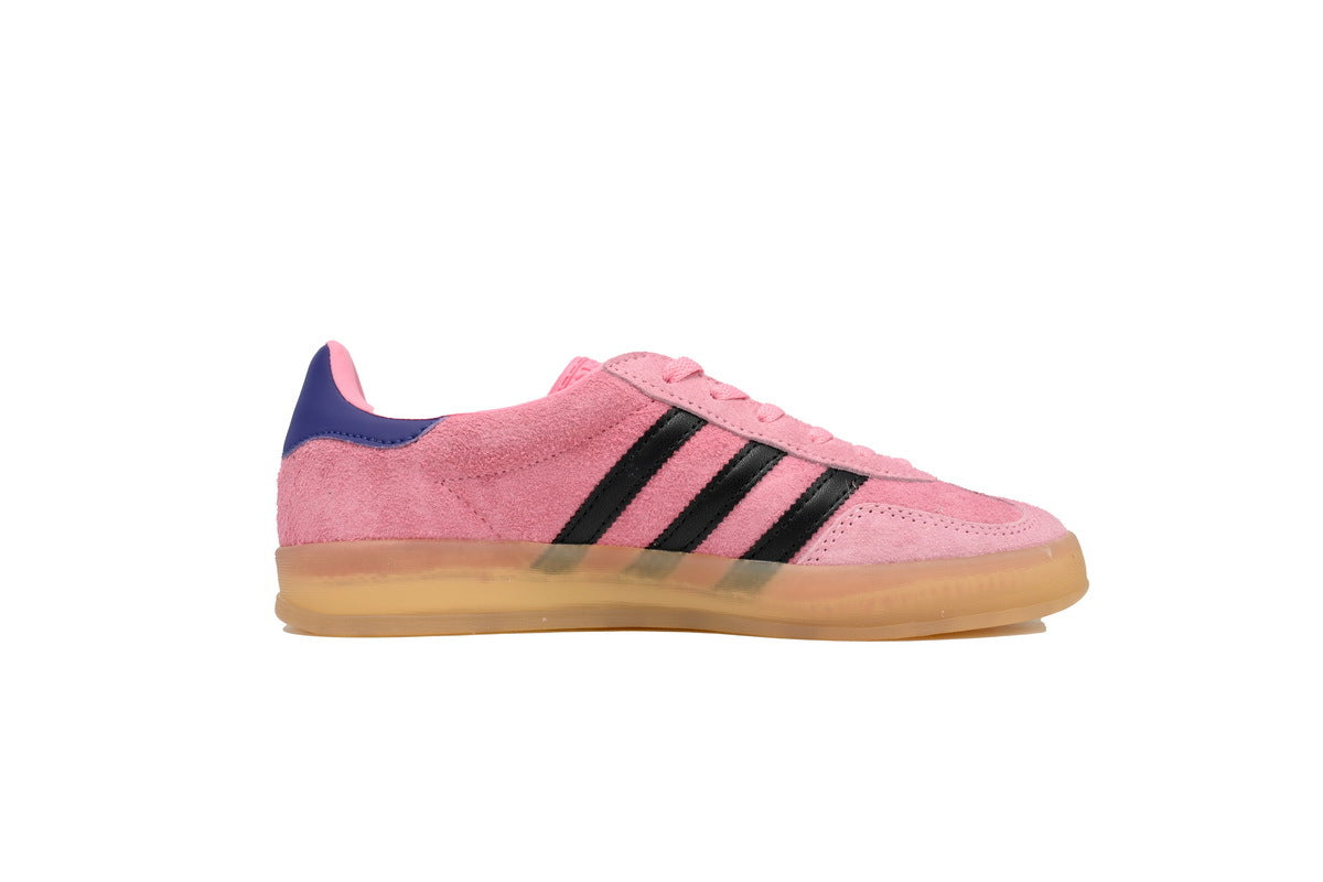 Adidas Gazelle Indoor Pink Black Purple Gum Women Casual Sneakers