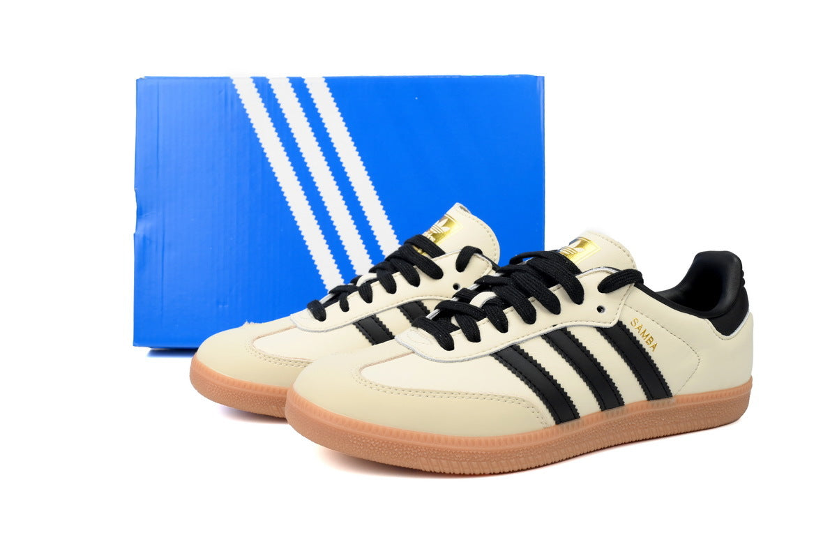 Adidas Samba OG Cream Black Gum Sole Retro Sneakers