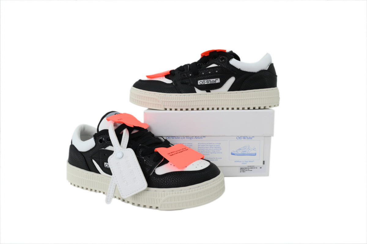 Off-White Low Black White Leather Sneakers