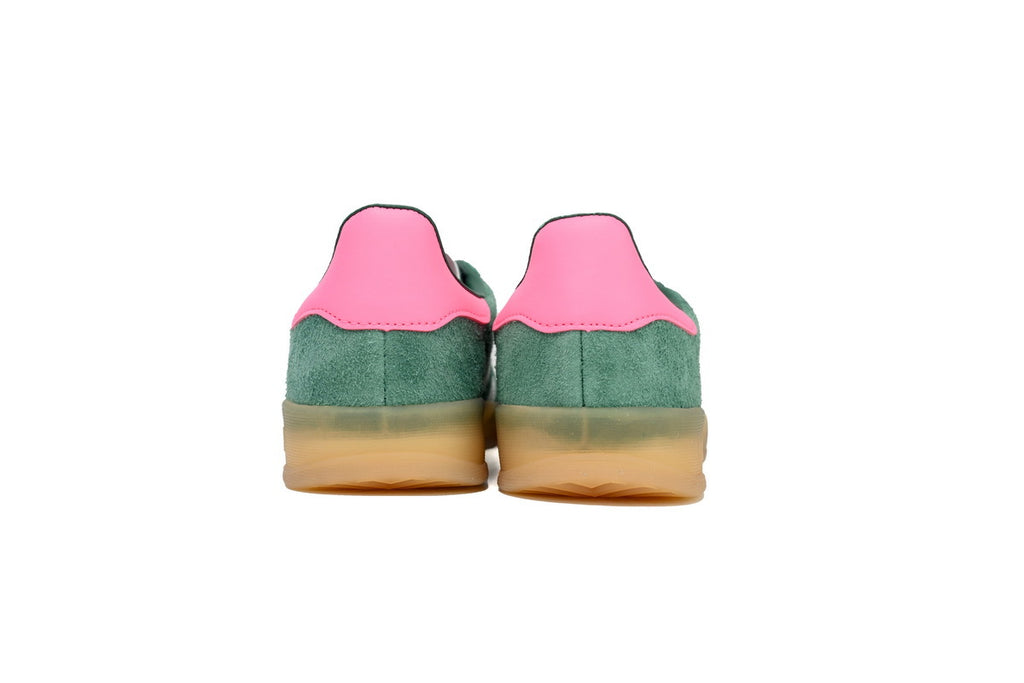 Adidas Gazelle Indoor Sneakers Green Pink White Gum Sole Retro Suede Shoes