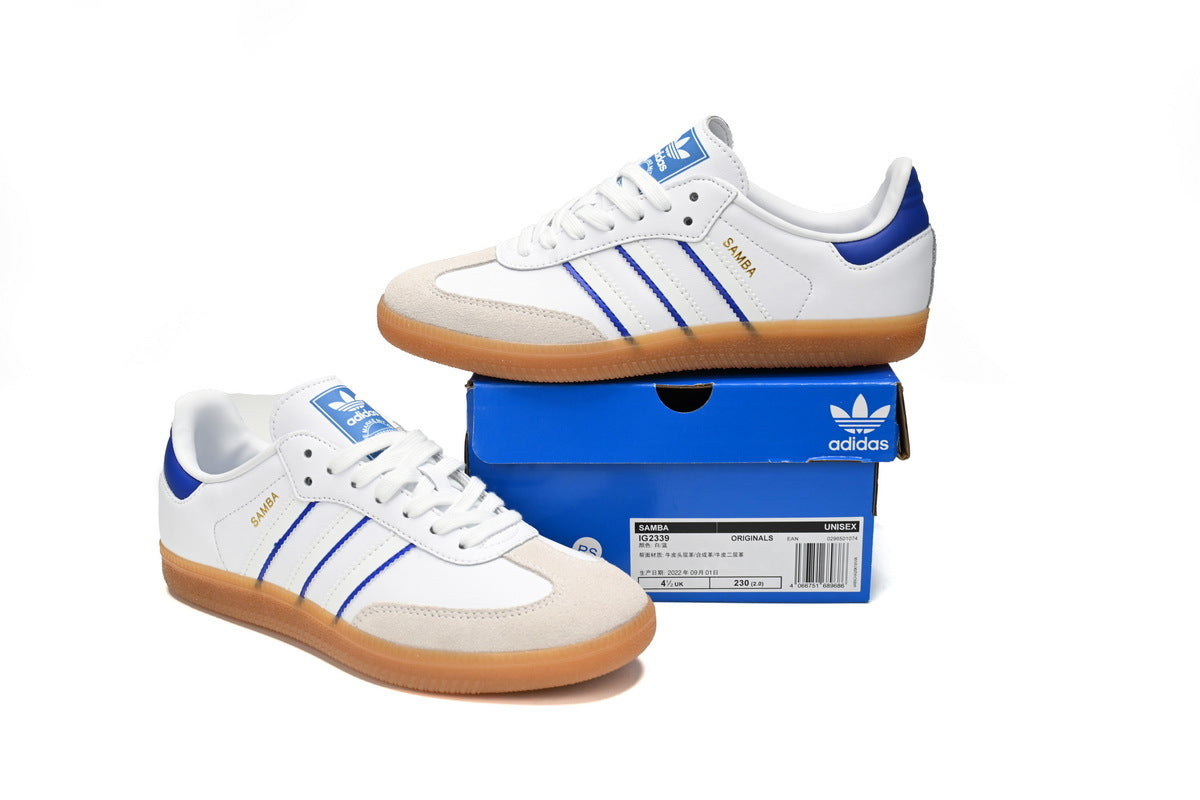 Adidas Samba White Blue Gum Men & Women Casual Sneakers