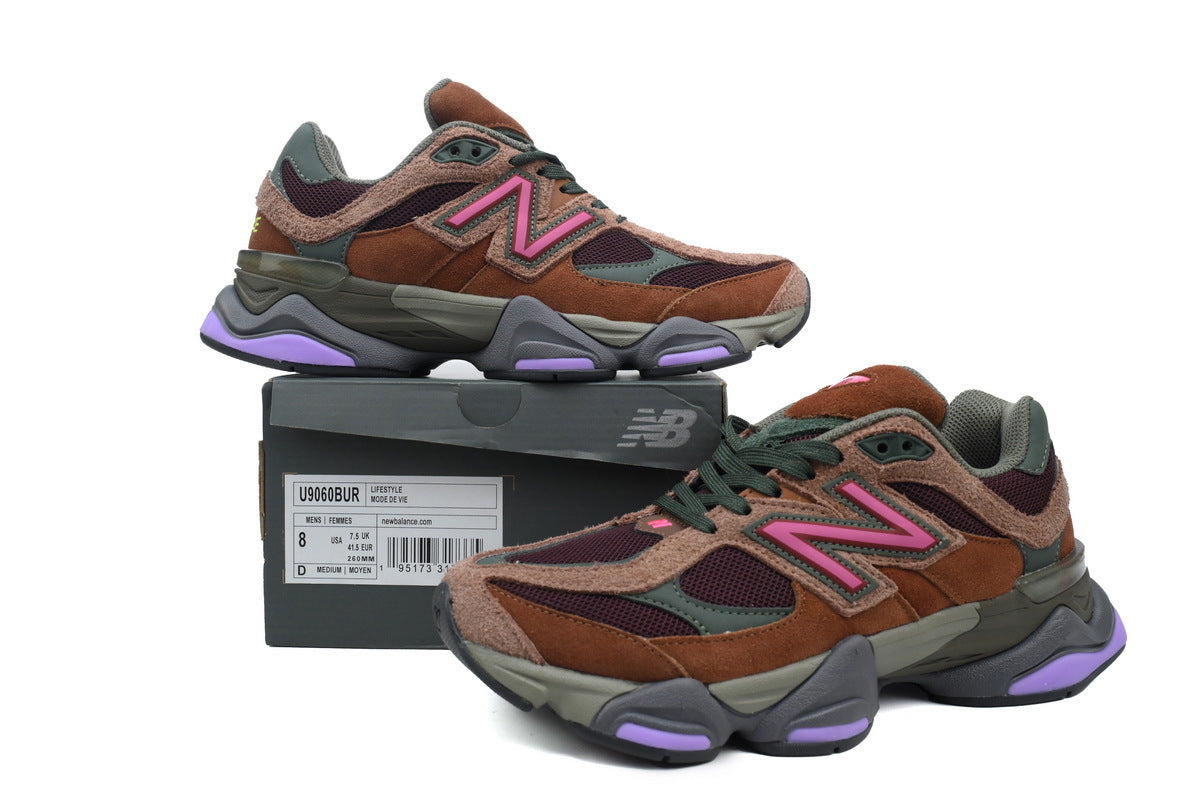 New Balance 9060 Brown Pink Sneakers