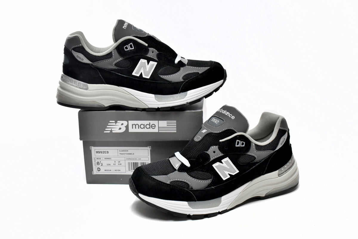 New Balance 992 Black Grey White