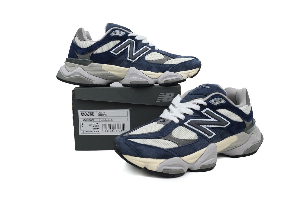 New Balance 9060 Navy Blue Grey Sneakers