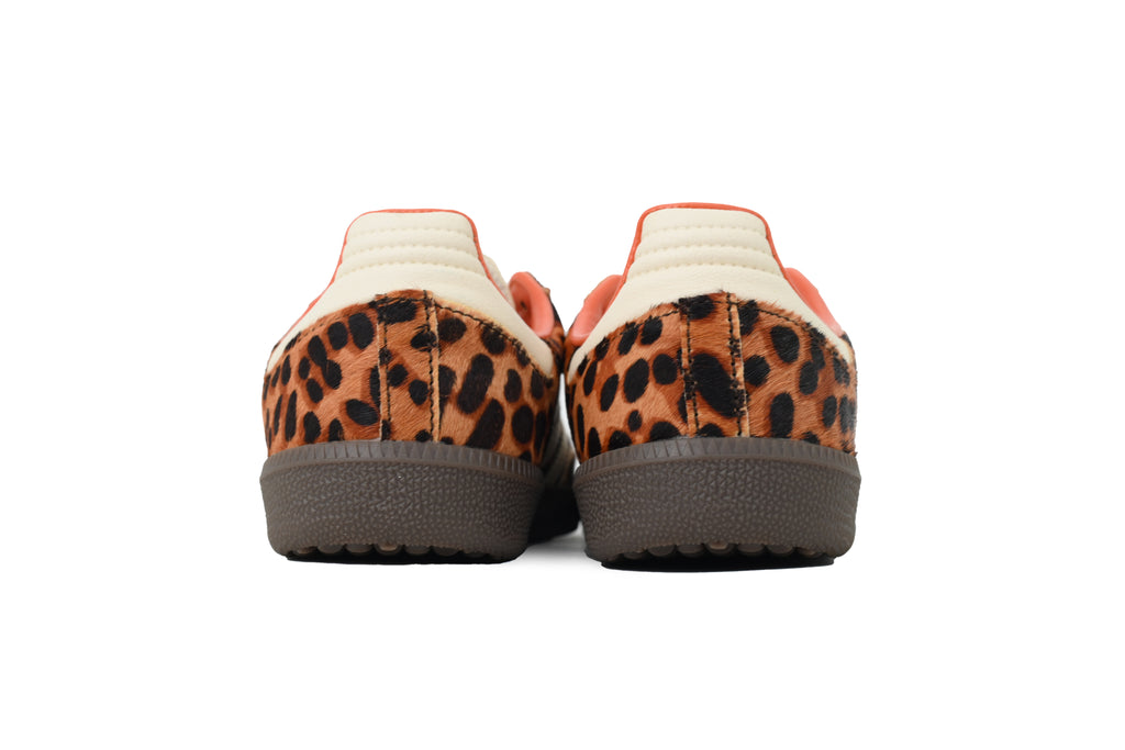 Adidas Samba OG Leopard Cream Orange Gum Sole Retro Sneakers