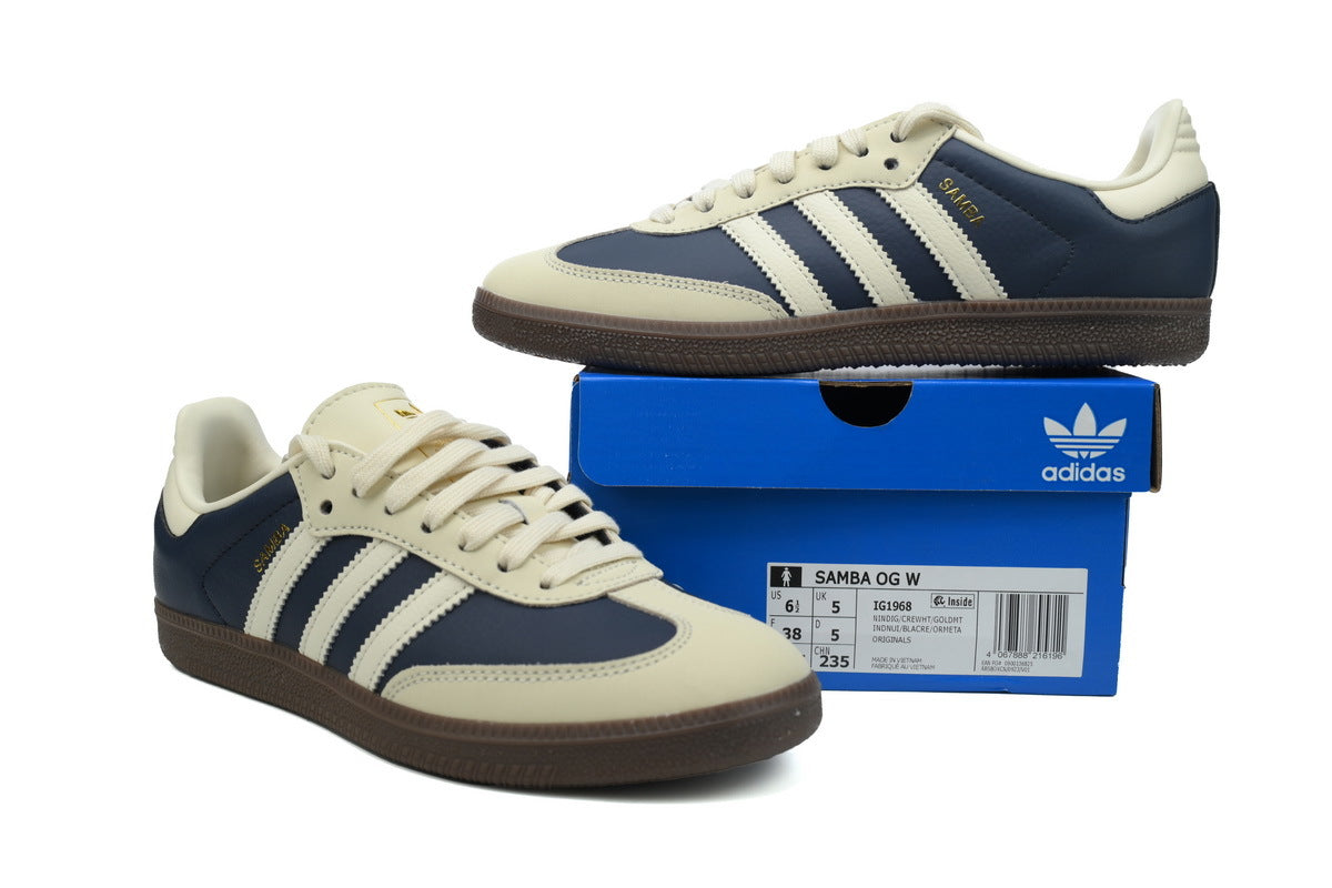 Adidas Samba Navy Cream White Women Sneakers