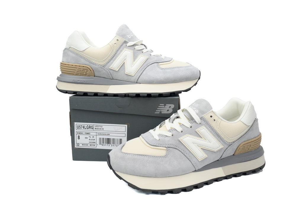 New Balance 574 Light Grey Cream Vintage