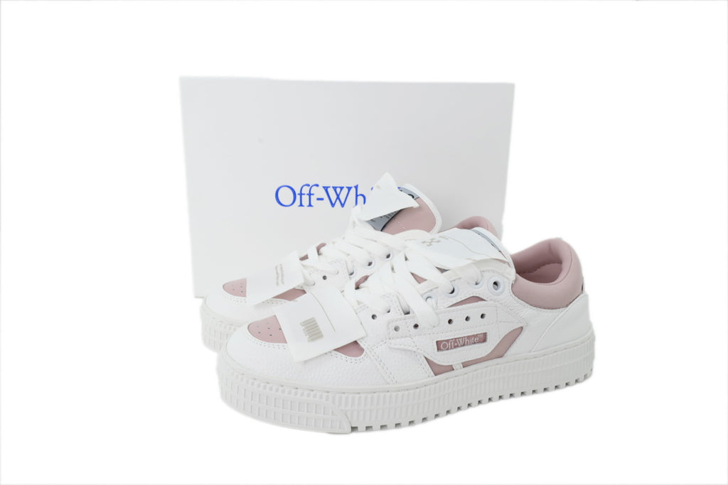 Off-White Low White Pink Leather Sneakers