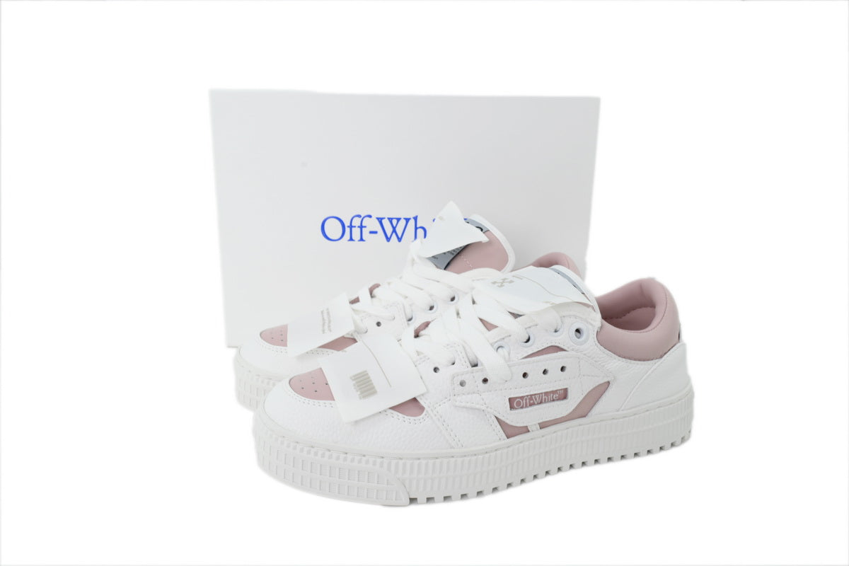 Off-White Low White Pink Leather Sneakers