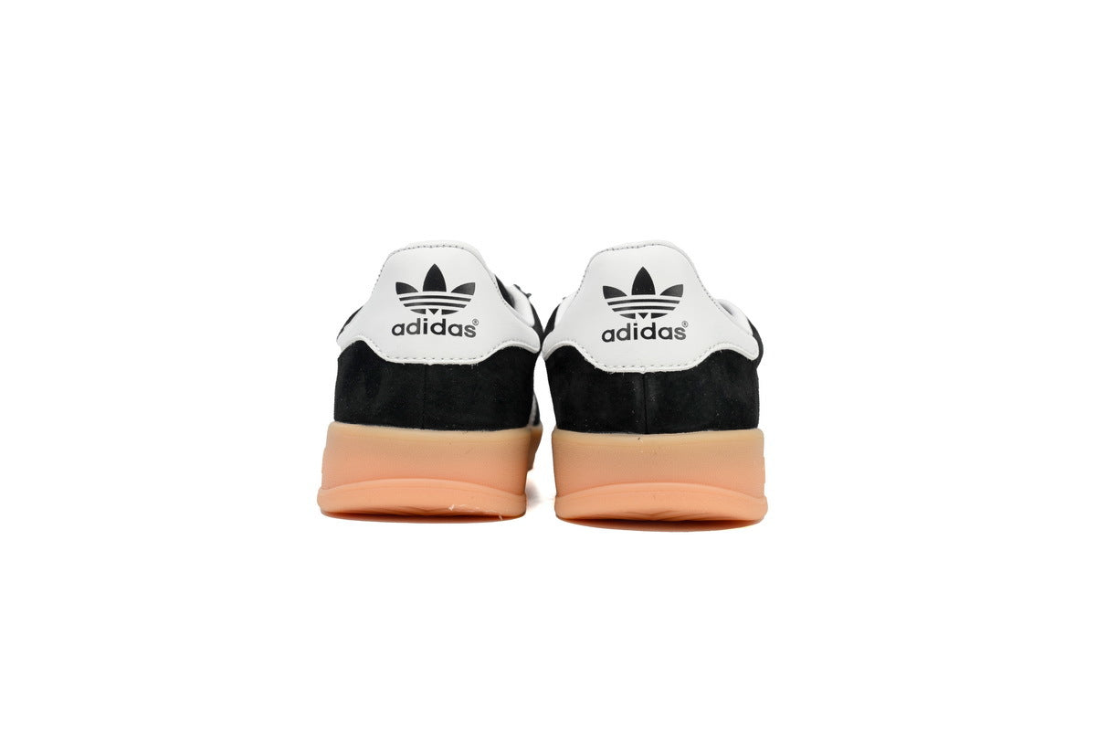 Adidas Gazelle Indoor Sneakers Black White Gum Sole Retro Suede Shoes