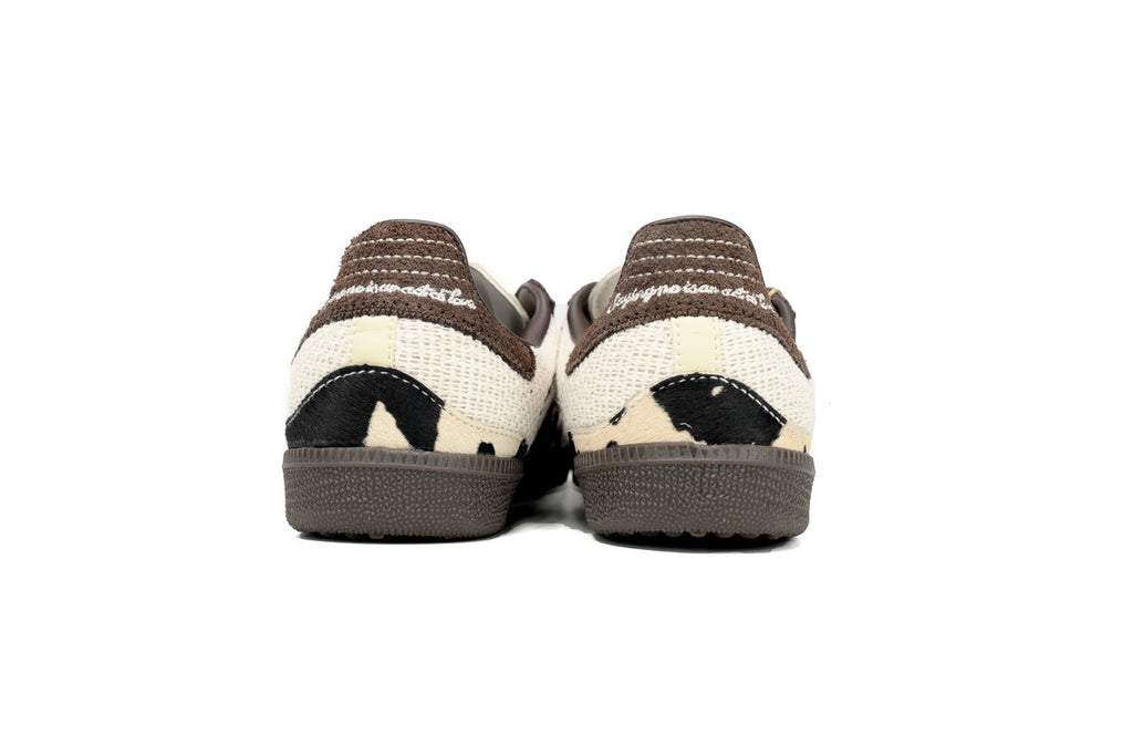 Adidas Samba OG Cow Print Brown Mesh Dark Gum Retro Sneakers