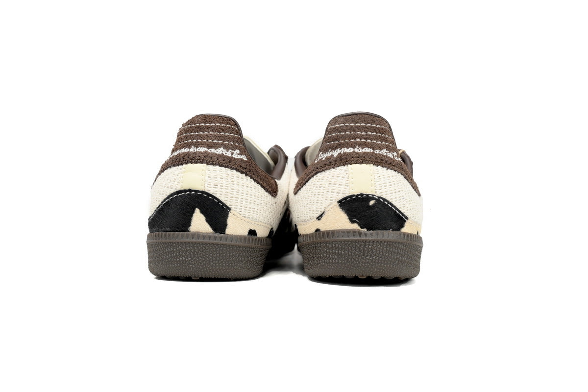 Adidas Samba OG Cow Print Brown Mesh Dark Gum Retro Sneakers