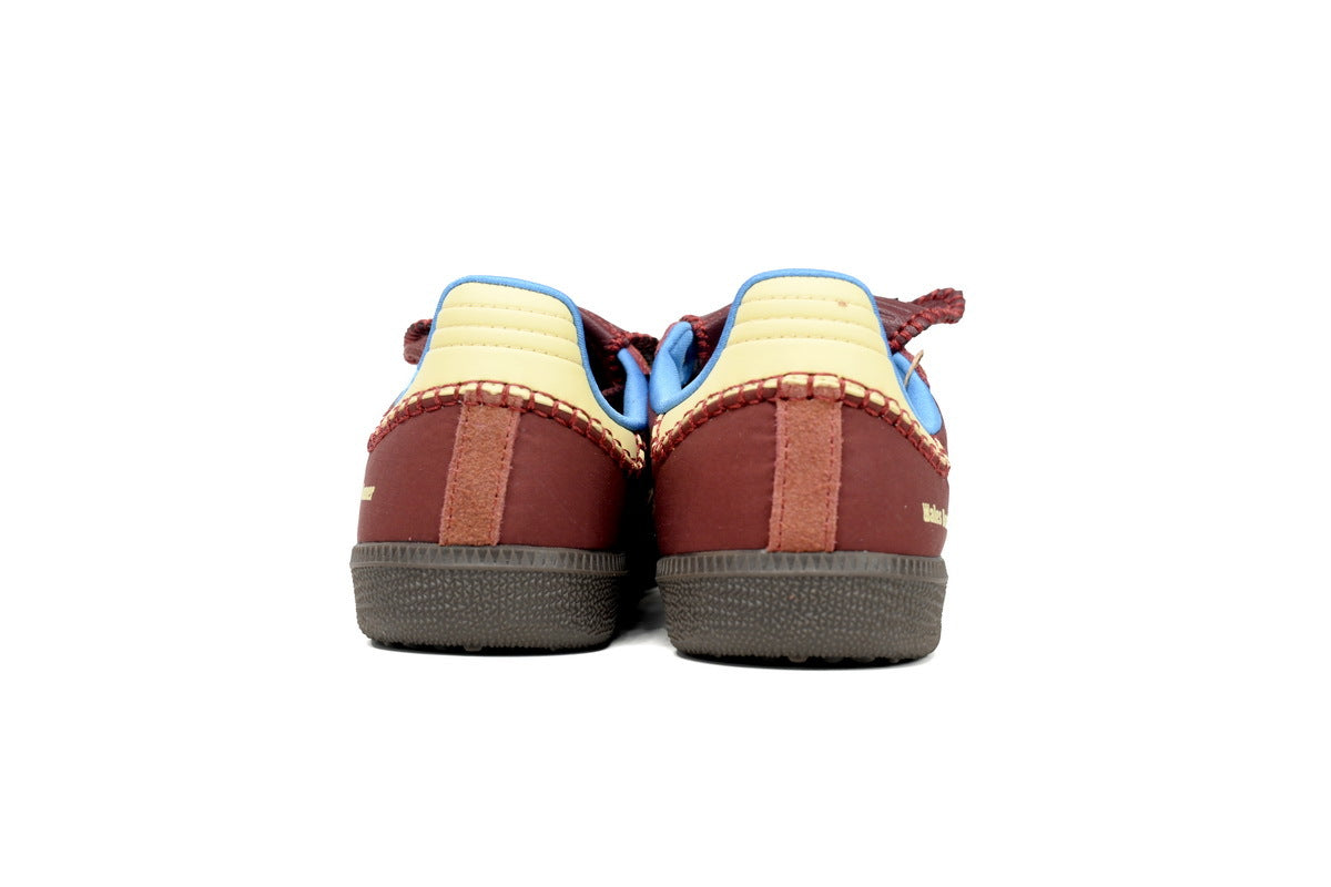 Adidas Samba x Wales Bonner Sneakers Burgundy Yellow Blue Gum Sole Retro Collab Shoes
