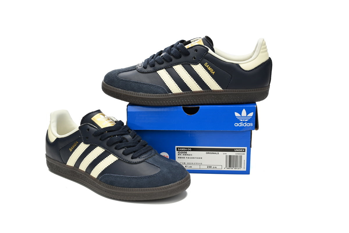 Adidas Samba Navy Cream Gum Men & Women Casual Sneakers