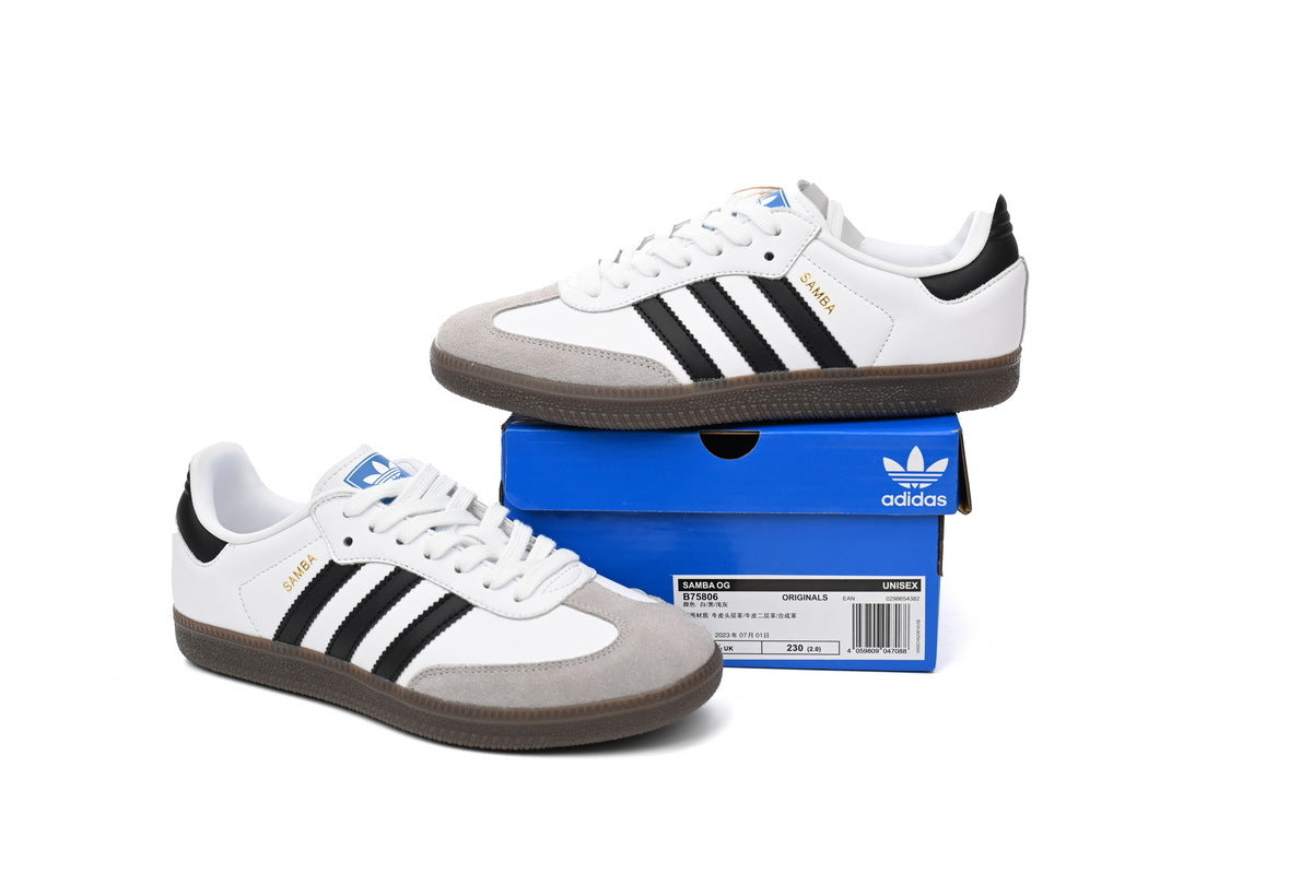 Adidas Samba White Black Gum Men & Women Casual Sneakers