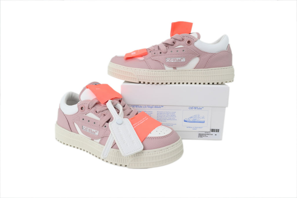 Off-White Low Pink White Leather Sneakers