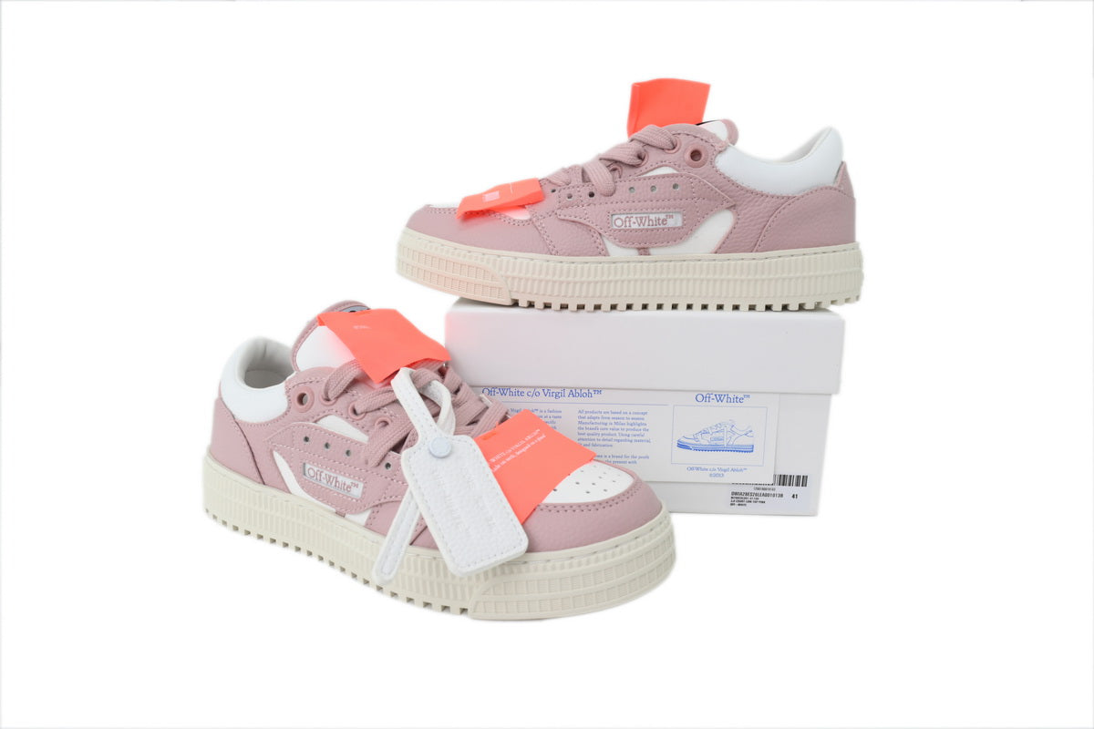Off-White Low Pink White Leather Sneakers