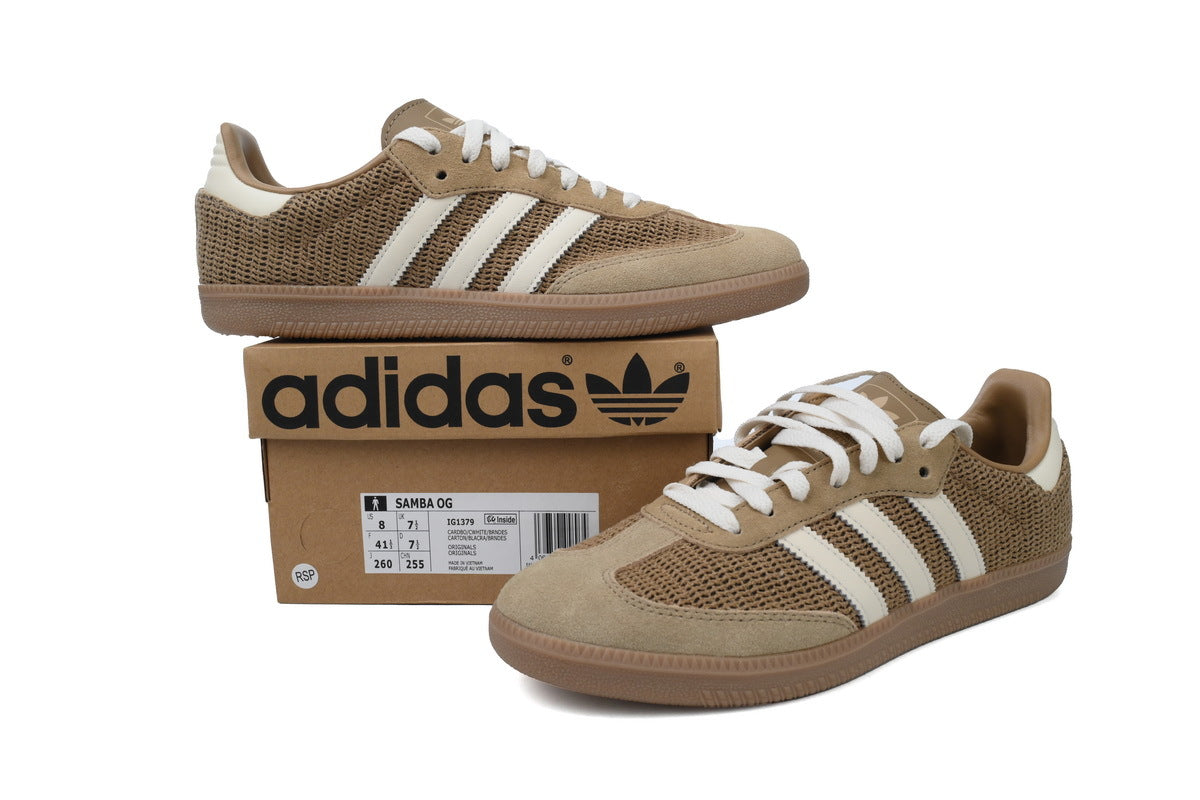Adidas Samba Mesh Brown White Gum Unisex Sneakers
