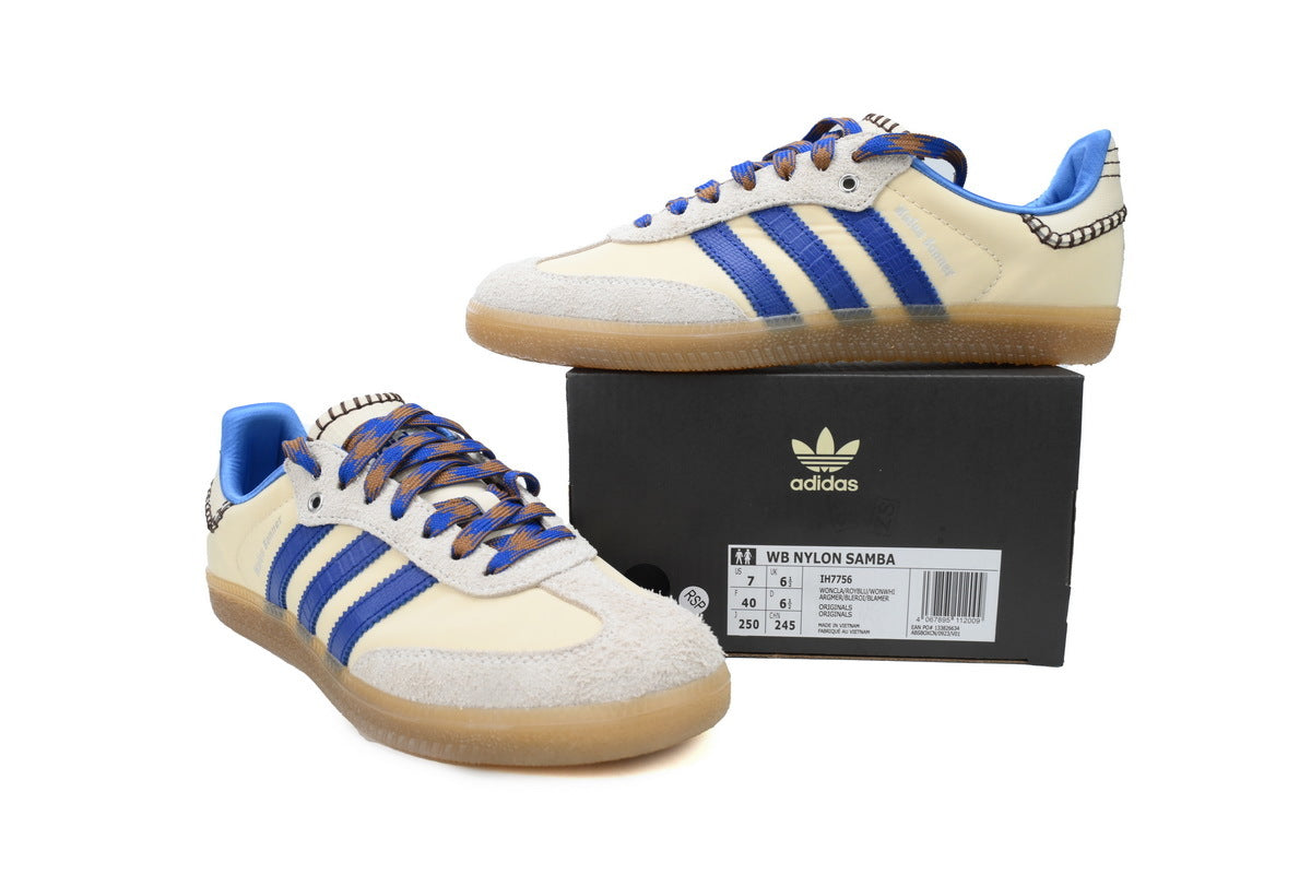 Adidas Samba Wales Bonner Cream Blue Gum Unisex Sneakers