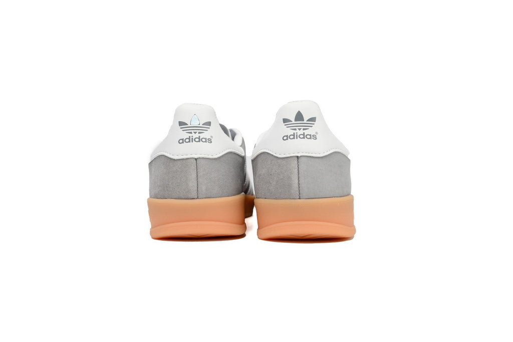 Adidas Gazelle Indoor Sneakers Grey White Gum Sole Retro Suede Shoes