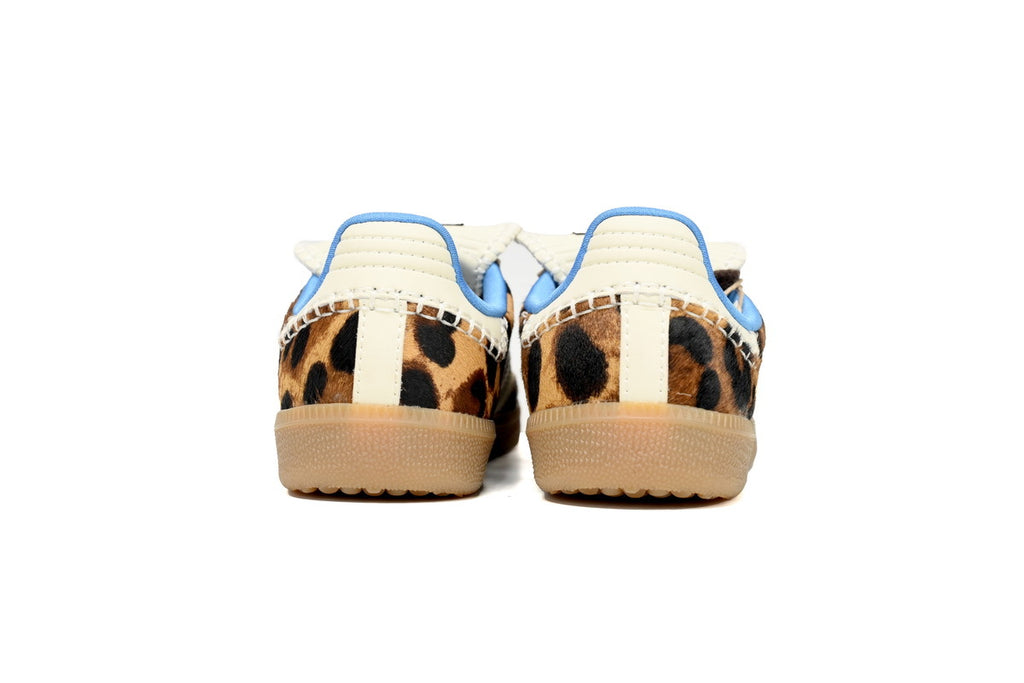 Adidas Samba x Wales Bonner Leopard White Blue Gum Sole Collab Sneakers