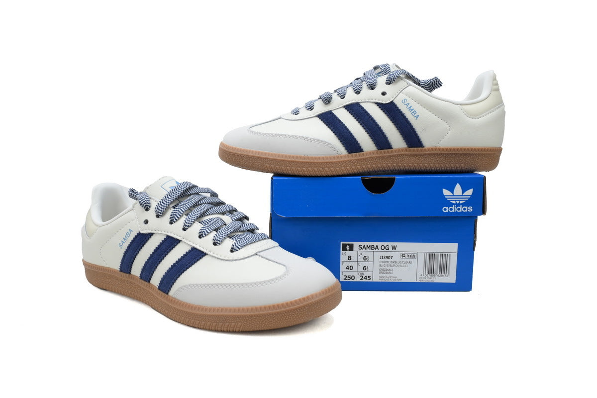 Adidas Samba Off White Navy Gum Women Casual Sneakers